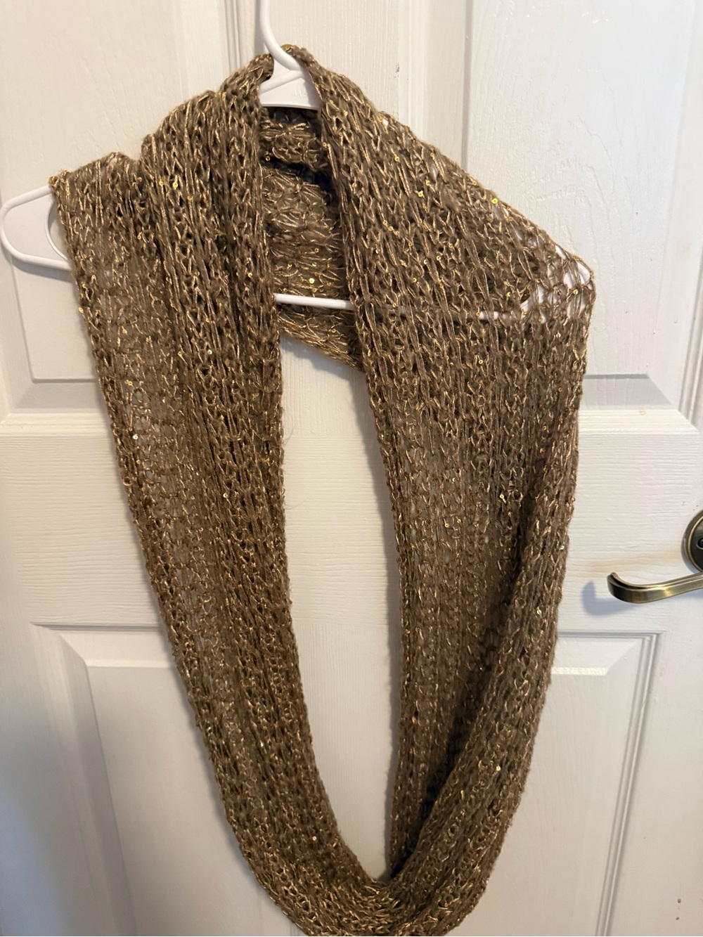 Minicci Metallic Brown Knit Infinity Scarf